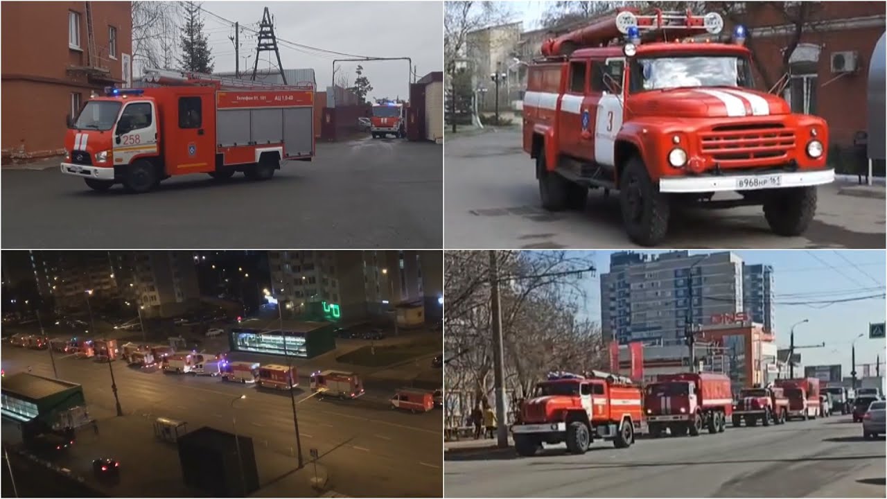 FIRE TRUCK responding compilation with siren - YouTube