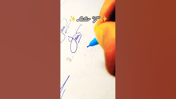 How to sign the letter J ⁉️#signaturestyle #firstkalakar #shorts