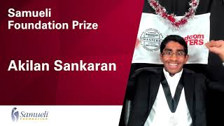 Akilan Sankaran, Winner of the Samueli Foundation Prize (Broadcom MASTERS 2021)