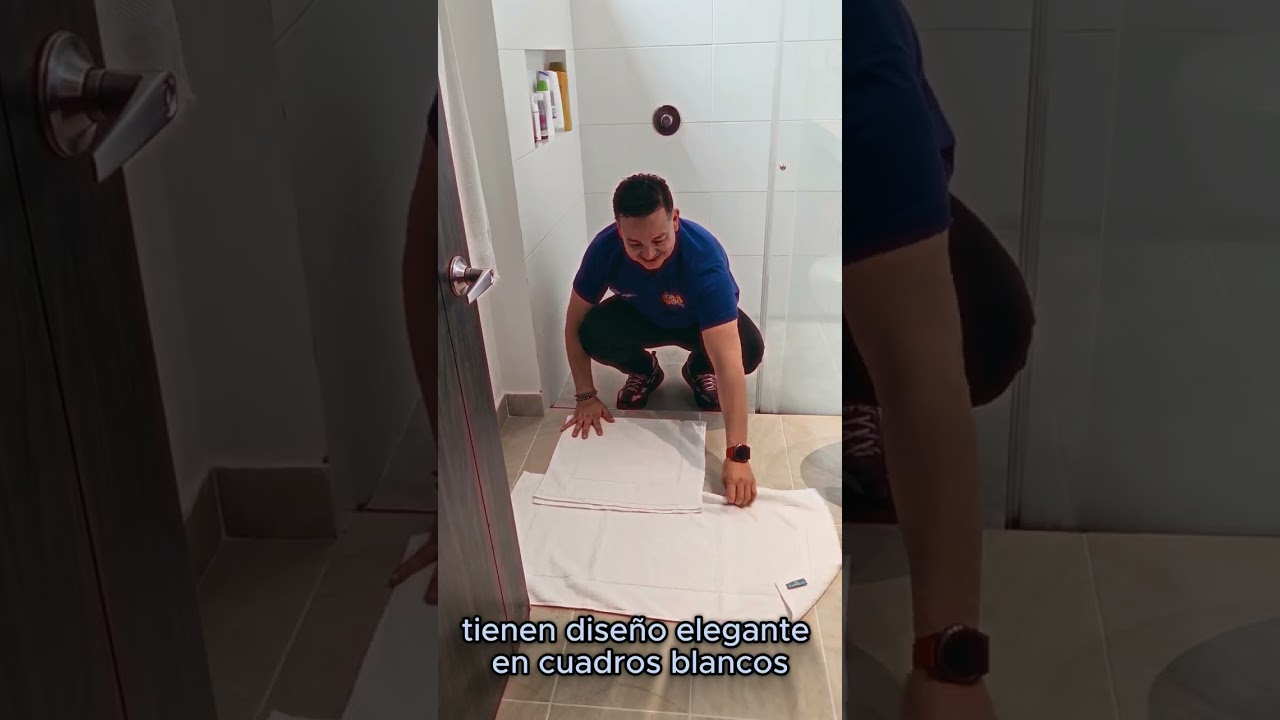 Set x2 Tapete de Toalla Algodón para Baño, Tapete Absorción Mega Shop TV 