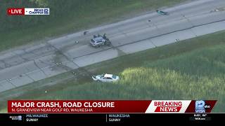 Waukesha major crash, road closure on Grandview near Golf Road