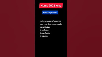 NUMS physics 2022 keys📚✏️|NUMS mcat 2022 keys |PHYSICS PART 18| @mdcattest  #shorts #youtubeshorts