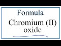 Understanding Chromium Compounds and Ions