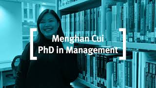 Menghan Cui PhD in Management Vlog Bayes Business School