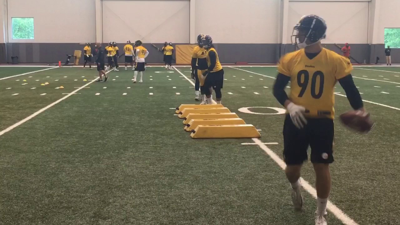 Pittsburgh Steelers OLBs, WRs and RBs practice at OTAs Day 3