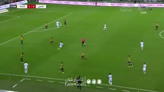 عمر السومة يدخل التاريخ ويسجل هدف باكوورد(دبل كيك) على الاتحاد وجنون فهد العتيبي كريستيانو السومة