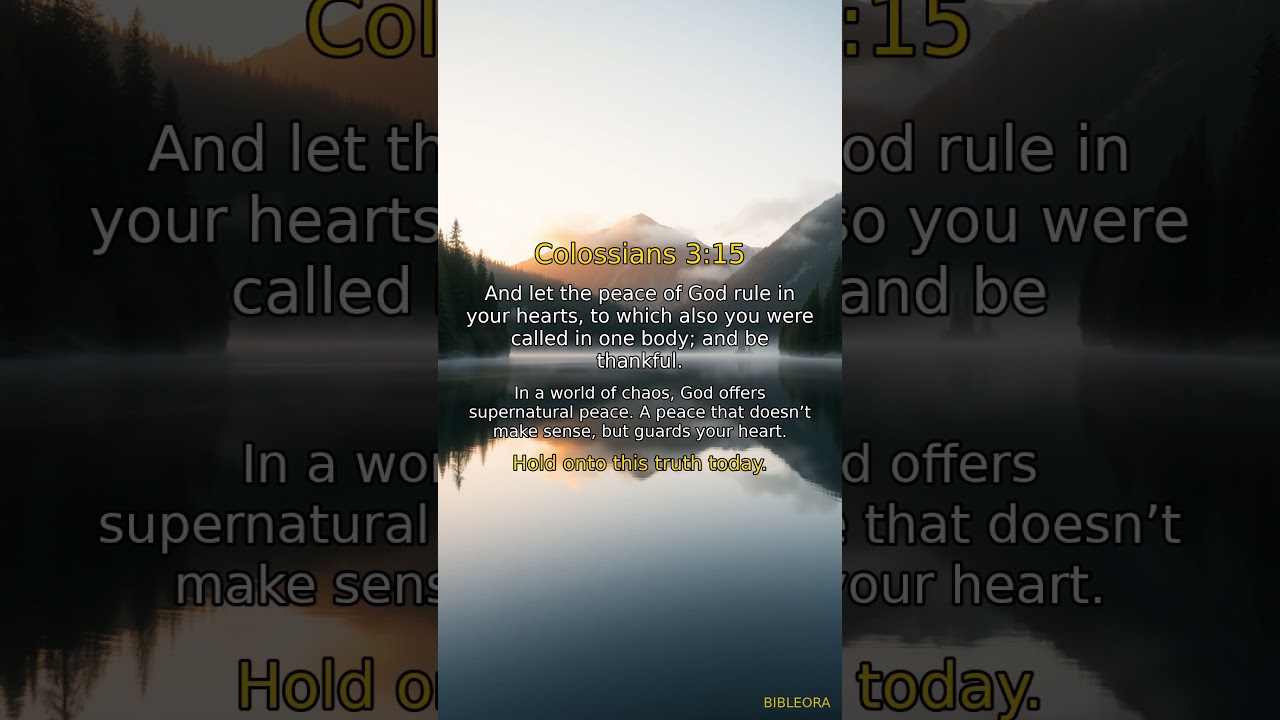 ✝️ POWERFUL SCRIPTURE: Colossians 3:15 #shorts