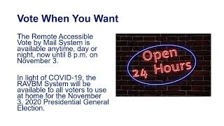 Options and Assistance for Voters with Disabilities (English Language Workshop)