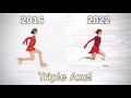 All the triple axel attempts of alexandra trusova 2016  2022 will she land it at the olympics 