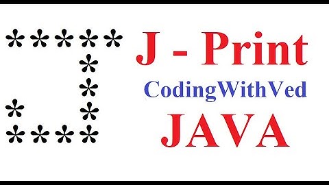 J print in star pattern || Star Print in pattern || CodingWithved || coding Ved || I Print java