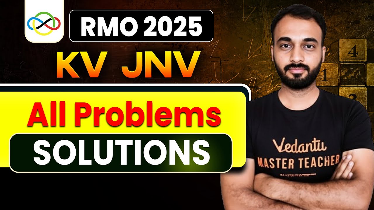 RMO 2025 KV & JNV Problems Solutions  Detailed Explanation | VOS