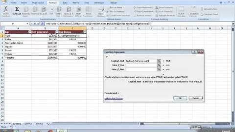 How to write Excel 2007 nested IF statements