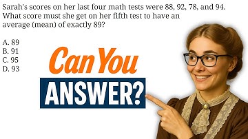 GED Math: How to Find a Missing Test Score for a Target Average #GEDMath #GEDTest