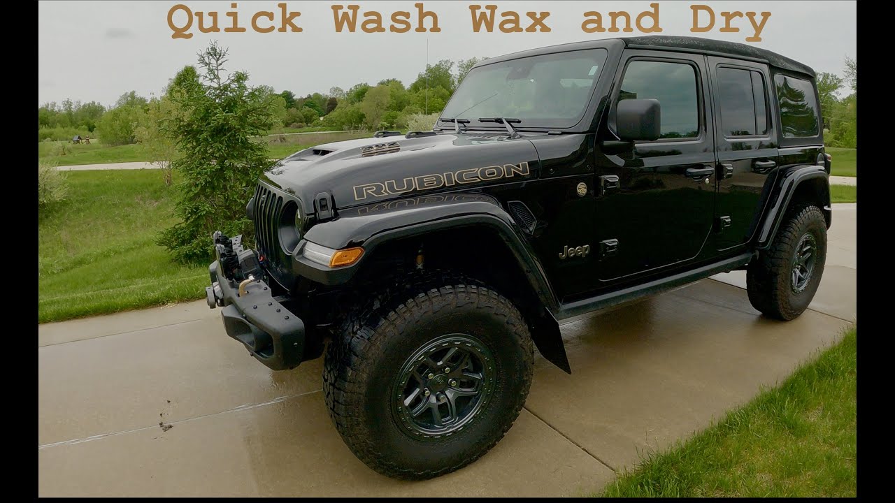 How to wash, wax, and dry a black vehicle fast. #jeep #wrangler #392 #howto  #rubicon #makita - YouTube