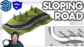 Modeling a Sloping Road ON TERRAIN in SketchUp!