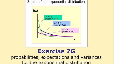 Ex 7G - Exponential Distribution - Y12/Y13 A Level Further Maths (Statistics)