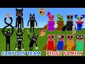 CARTOON CAT TEAM vs. PIGGY FAMILY but Henry Stickmin Distraction Dance Meme in Minecraft