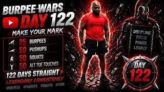 Burpee Wars Day 122 | 25 Burpee Complex Challenge 💪 #burpees #fitness #workout #grind