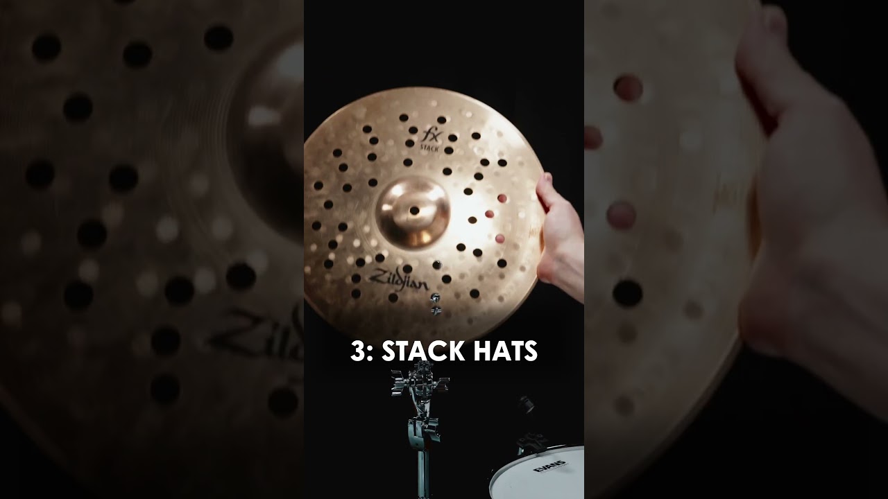 🥞 three ways to stack cymbals, in 34 seconds