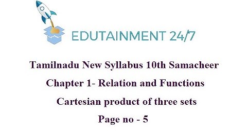 TN 10th std Maths new syllabus|Relation and Function|(session 8)|Cartesian product of 3 sets