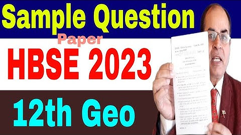 sample question paper geography class 12 hbse 2023 annual exams haryana by vijay kumar