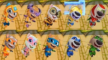 Talking Tom Hero Dash 2021 SUPER TOM VS SUPER ANGELA GINGER  HANK MOONLIGHT ANGELA BEN IN THE JUNGLE