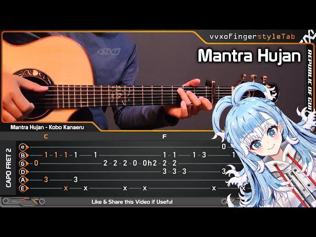 Kobo Kanaeru - Mantra Hujan - Fingerstyle Guitar Cover class=