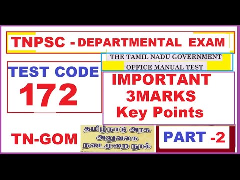 TEST CODE 172 - PART -2 - 3 MARKS KEY POINTS - YouTube