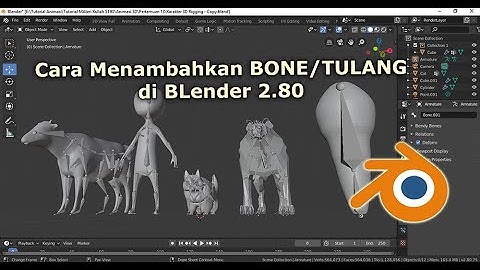 BLender 2.80: Menganimasikan Objek 3 Dimensi Dengan Single Bone #blender