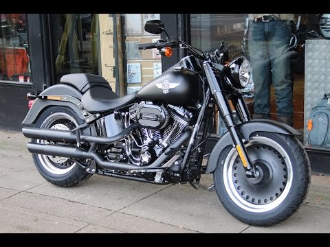 17 Harley Davidson Softail Fat Boy Special S Flstfbse Denim Black Wchd Glasgow Scotland Youtube