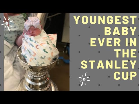 Newborn breaks record as youngest baby IN the Stanley Cup