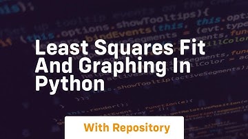 Least squares fit and graphing in python