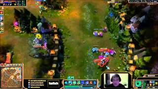 Scarra plays Thresh vs Blitz Bot (Season 4)