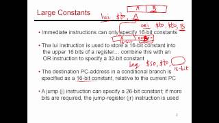 Video 15: Large Constants, Compilation, CS/ECE 3810 Computer Organization