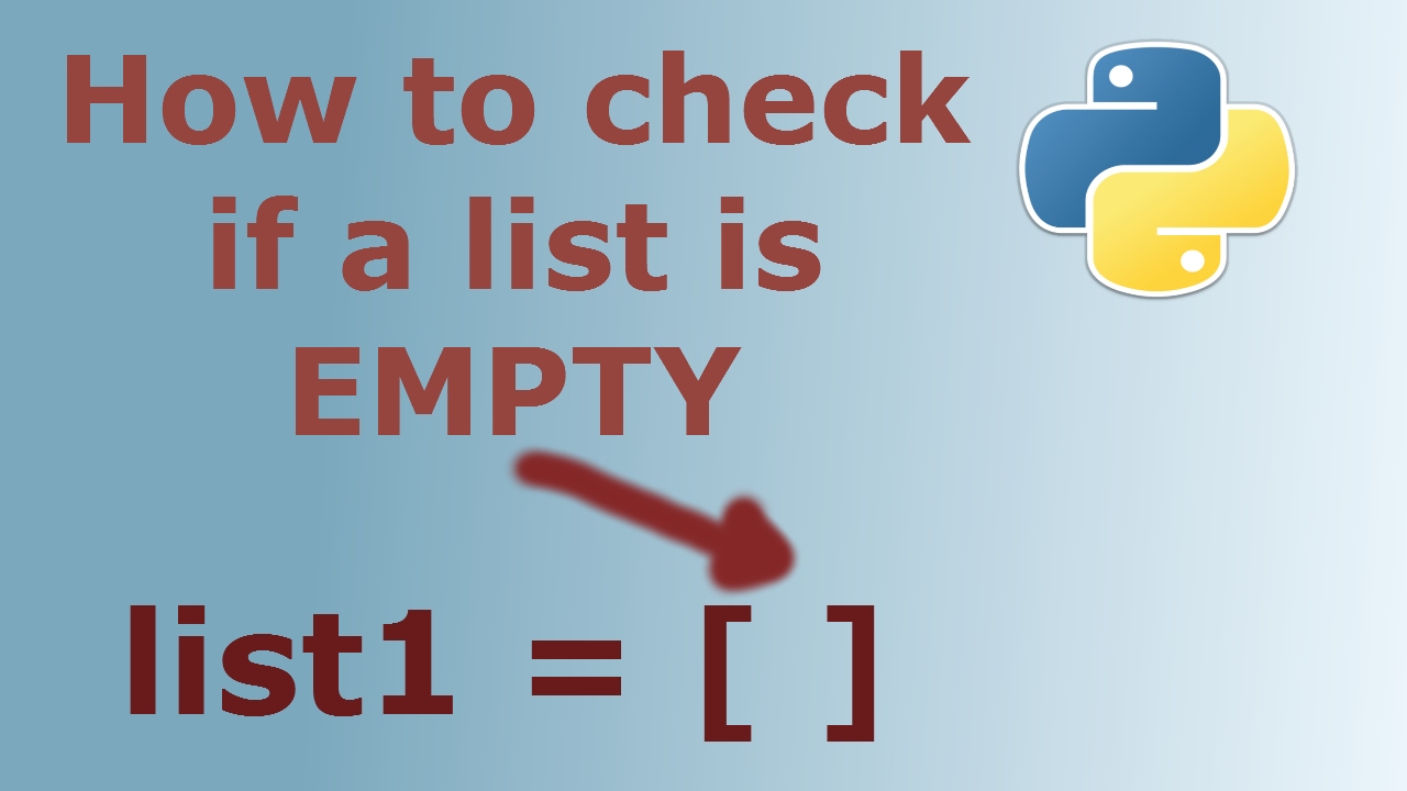 How to Check if a List is Empty in Python programming language - YouTube How To Check If A List Is Empty In Python Programming Language - Youtube