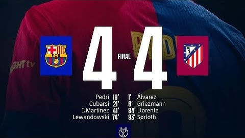 أهداف مباراة برشلونة 4 - 4 أتلتيكو مدريد | ربع نهائي كأس ملك إسبانيا #fcbarcelona