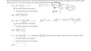Calc 1.8 WebAssign - Removable Disontinuities - James Stewart 8E