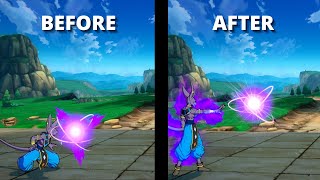 Beerus Changes! Before and After Comparison!! Dragon Ball FighterZ Patch 1.31