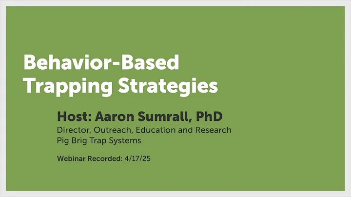 Behavior-Based Trapping Strategies | Pig Brig Trap Systems