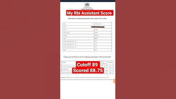 My Rbi Assistant Scorecard #rbiassistant2022 #rbiassistantScore #rbi #ibps #sbi