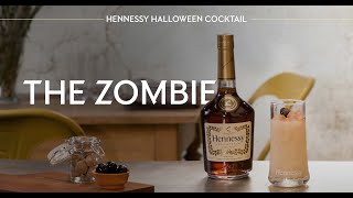 Hennessy Zombie cocktail, perfect for Halloween