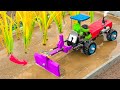 Diy tractor making mini Plow Machine to to Plant Rice Field | mini Water Pump Creative | @Sunfarming