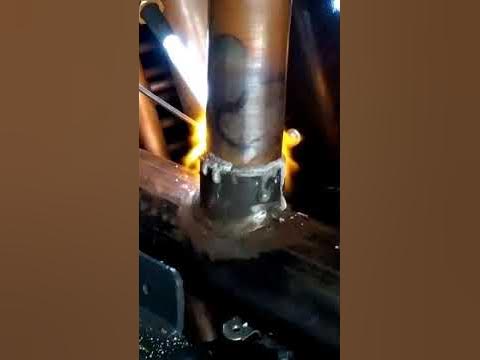 How to braze copper to MS pipe. - YouTube