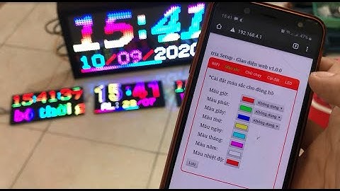 Đồng hồ led full color P4/P5/P10 đồng bộ thời gian trên mạng internet, cài đặt qua wifi
