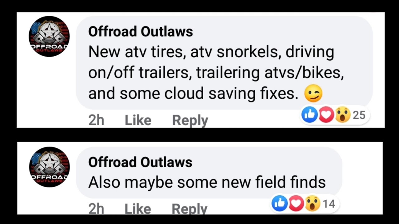 Offroad Outlaws V4.0.0 Update News! ATV Aftermarket Mods, Loadable Trailers & New Field/Barn ...