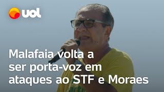 Bolsonaro em Copacabana: Malafaia volta a ser porta-voz em ataques ao STF e Moraes; vídeo