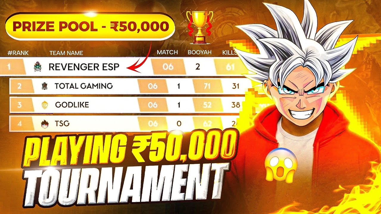 Playing Esports Paid Scrims Tournament 50,000₹ Prize 💵🔥 For The First Time ☠️ || Garena Free Fire 💀