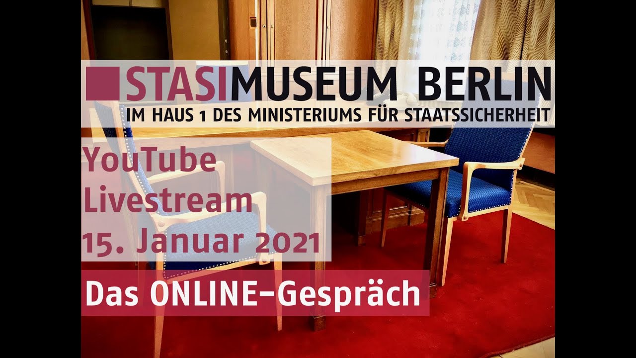 Lifestream aus dem Stasimuseum mit  Carlos A. Gebauer: Braucht Demokratie die Politikerhaftung?