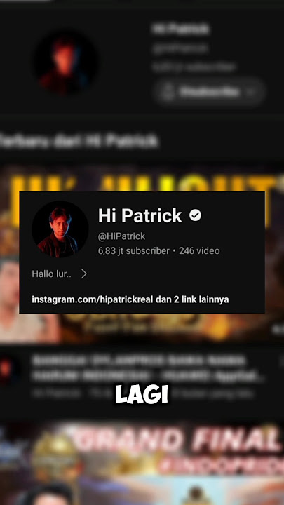 Why is Hi PATRICK no longer active? #patrick #jhonson #mobilelegends