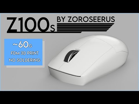 Z100s, Symmetric 3D Printed Mouse Overview, Instructions, Explanation
